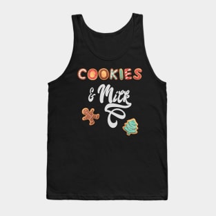 Cookies and Milk Christmas Baking Team Tank Top